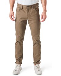 7 Diamonds Brushed Twill Slim Straight Leg Five-pocket Pants In Beech At Nordstrom Rack - Multicolor