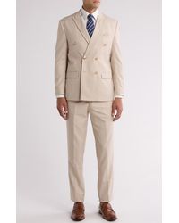 Gino Vitale - Slim Fit Solid Double Breasted Suit - Lyst