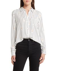 Rails - Kathryn Stripe Tiger Print Button-up Shirt - Lyst