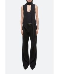Helmut Lang - Sleeveless Silk Top With Scarf - Lyst