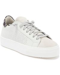 P448 - Thea Platform Leopard-Print Sneakers - Lyst