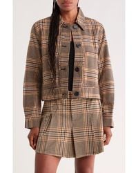 Sanctuary - Cropped Plaid Utility Jacket - Lyst