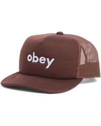 Obey - Lowercase Logo Snapback Trucker Hat - Lyst