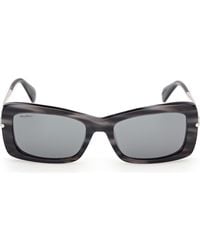 Max Mara - 54Mm Rectangular Sunglasses - Lyst