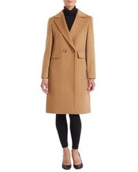 Sofiacashmere - Double-Breasted Wool Coat - Lyst