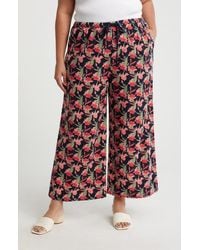 Caslon - Pull-On Crop Wide Leg Linen Blend Pants - Lyst
