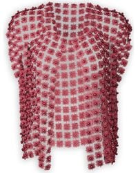 Saachi - Pearly Beaded Floral Lace Top - Lyst