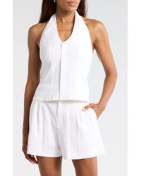 A.L.C. - Cora Linen Blend Halter Top - Lyst
