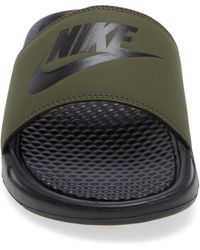 nike slides benassi black