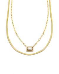 Panacea - Crystal Layered Chain Necklace - Lyst