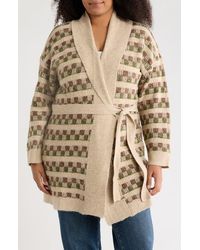 Joseph A - Textured Tie Front Cardigan - Lyst