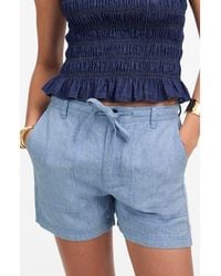 Madewell - Drawstring Linen Shorts - Lyst