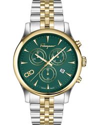 Ferragamo - Duo Two-Tone Chronograph Bracelet Watch, 42Mm - Lyst
