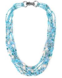 Saachi - Beaded Cluster Statement Necklace - Lyst