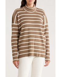 Splendid - X Cella Jane Stripe Ribbed Turtleneck Sweater - Lyst