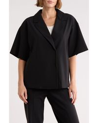 Bernardo - Knit Gabardine Blazer Shirt - Lyst