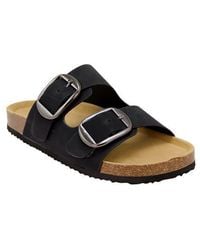 Seven7 - Griffin Faux Leather Double Strap Slide Sandal - Lyst