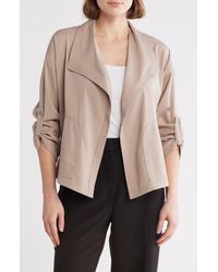 Max Studio - Twill Drape Front Short Jacket - Lyst