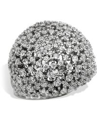 Savvy Cie Jewels - Sterling Silver Bombay Cz Cluster Ring - Lyst