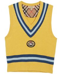 Burberry Maringa V-neck Sweater Vest - Yellow