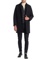 boss casil mixed media duffle coat