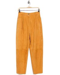 Longchamp - Suede Pants - Lyst