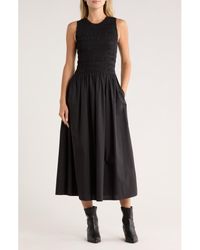 Rag & Bone - Lane Sleeveless Smocked Cotton Maxi Dress - Lyst