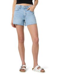 Joe's Jeans - Raw Hem High Waist Relaxed Denim Shorts - Lyst