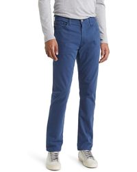 AG Jeans - Everett Sueded Stretch Sateen Slim Straight Leg Pants - Lyst
