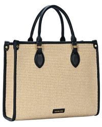 Rachel Zoe - Raffia Contrast Tote Bag - Lyst