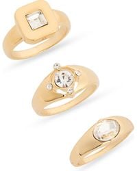 Nordstrom Rack - Set Of 3 Signet Rings - Lyst