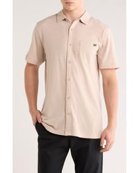 Hurley - Dobby Knit Short Sleeve Button-Up Shirt - Lyst