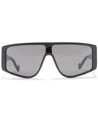 Zimmermann 136mm Shield Sunglasses In Black /smoke Mono At Nordstrom Rack