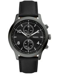 Fossil - Bennett Chronograph Leather Strap Watch, 45Mm - Lyst