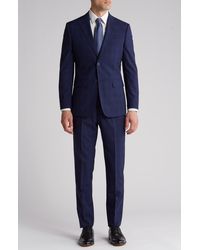English Laundry - Plaid Trim Fit Wool Blend Two-piece Suit - Lyst