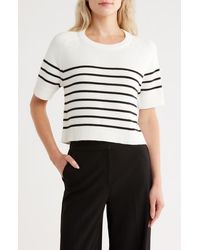 Vigoss - Nautical Stripe Short Sleeve Sweater - Lyst