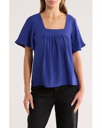 Bobeau - Square Neck Short Sleeve Top - Lyst