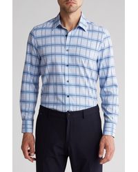 Con.struct - Trim Fit Houndstooth Four-way Stretch Performance Dress Shirt - Lyst
