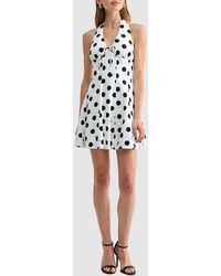 Lush - Polka Dot Halter Neck Fit & Flare Dress - Lyst