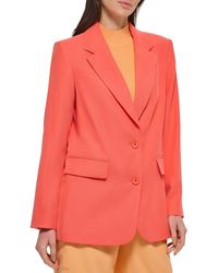 DKNY - One-button Frosted Twill Jacket - Lyst