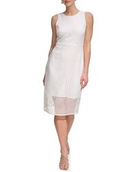 DKNY - Grid Sheath Dress - Lyst