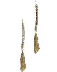Saachi - Beaded Stone Drop Threader Earrings - Lyst