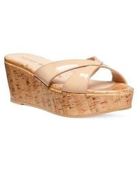 Stuart Weitzman - Carmen Wedge Sandal - Lyst
