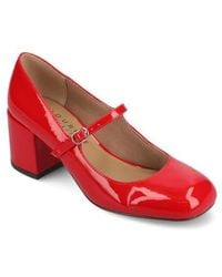 Journee Collection - Mary Jane Faux Leather Pumps - Lyst