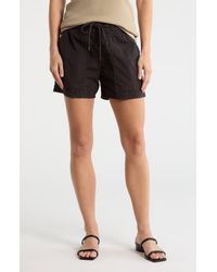 James Perse - Stretch Cotton Poplin Drawstring Shorts - Lyst