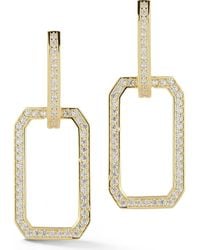 Chloe and Madison - 14K Plate Cubic Zirconia Link Drop Earrings - Lyst