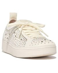 Fitflop - Rally Rhinestone Knit Trainer Sneaker - Lyst