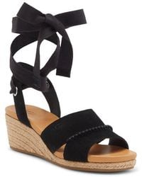 UGG - Taia Ankle Tie Wedge Sandal - Lyst