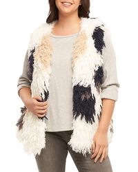 Tart Collections - Mave Spot Shaggy Faux Fur Vest - Lyst