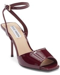 Steve Madden - Leesha Patent Ankle Strap Sandal - Lyst
